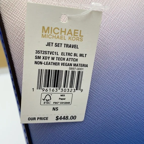 MICHAEL KORS SMALL XBODY SHOULDER BAG W TECH ELECTRIC BLUE MULTI COLOR - Picture 16 of 16